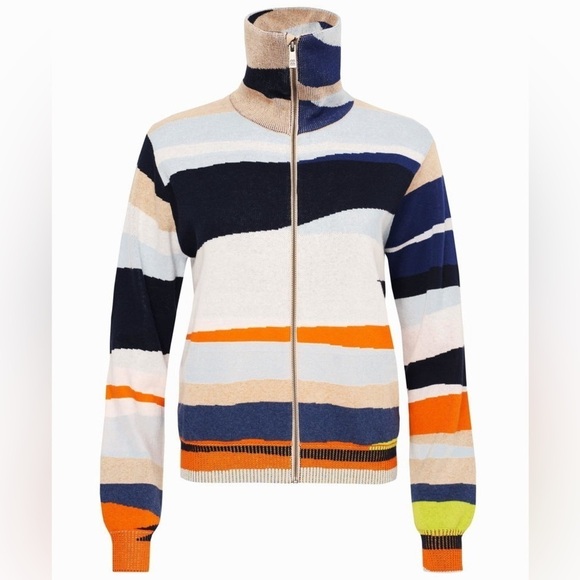 SWEATY BETTY Terrain Full Zip Jacquard knit Sweater cardigan jacket - Picture 2 of 12